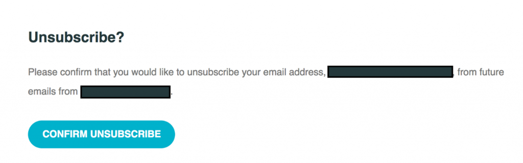SPAM unsubscribe