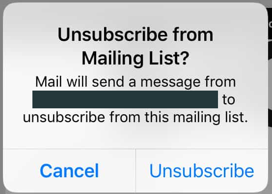SPAM unsubscribe image