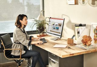 woman at desk